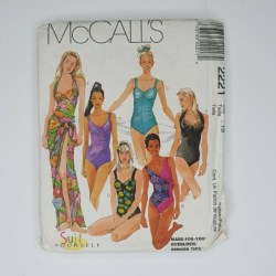 2221 SASSY 1 PC BATHING SUIT, PAREO PATTERN 6,8, 10